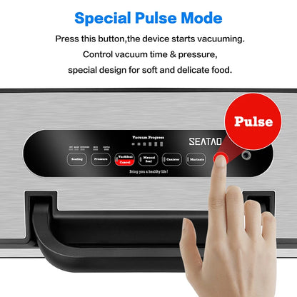 Seatao VH5188 Commercial Vacuum Sealer Machine Multifunction Automatic Vacuum Food Sealer with Built-in Roll Storage & Cutter