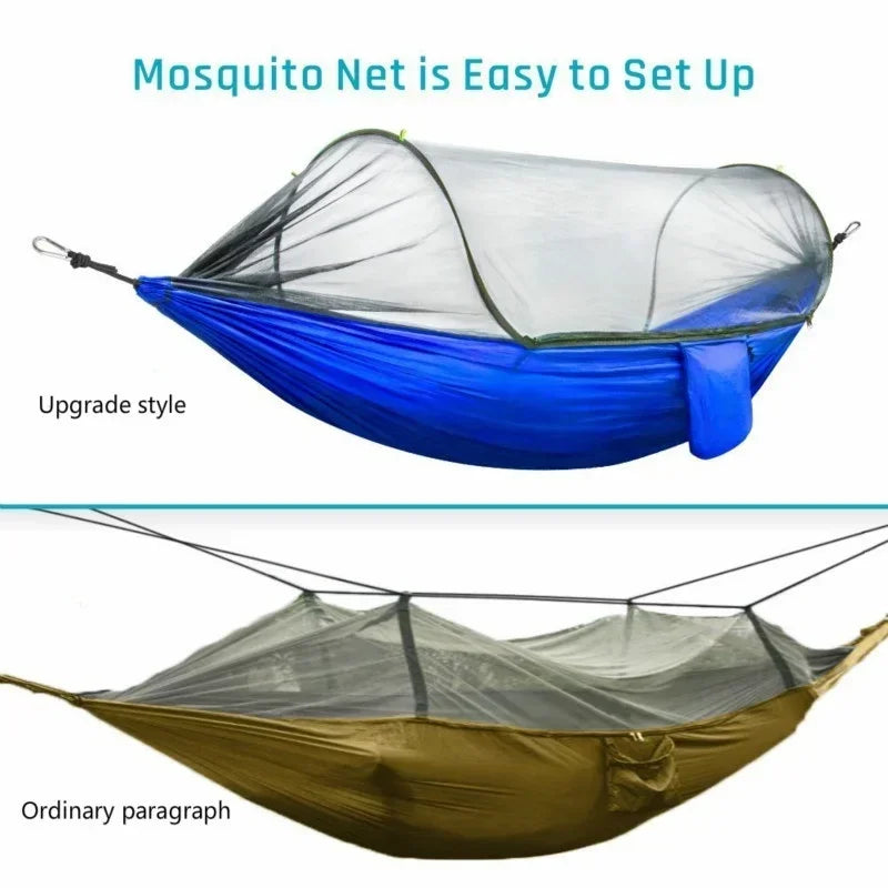 Camping Hammock with Mosquito Net and Light