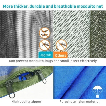 Camping Hammock with Mosquito Net and Light