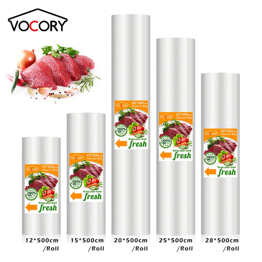 vacuum bags for food Vacuum Sealer bag Food Fresh Long Keeping 12+15+20+25+30cm*500cm Rolls/Lot bags for vacuum packer