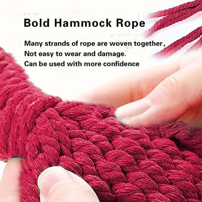 Double Wide Thick Canvas Hammock Portable Hammock Outdoor Single Double Anti-rollover Swing Outdoor Indoor Household Hammock